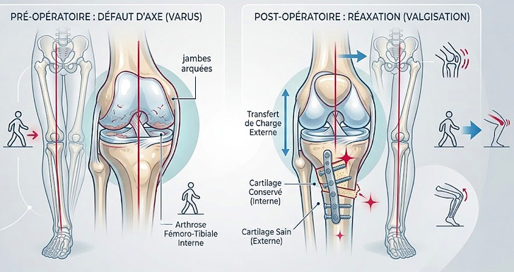 Chirurgie Conservatrice et d’Axe - ostéotomie tibiale