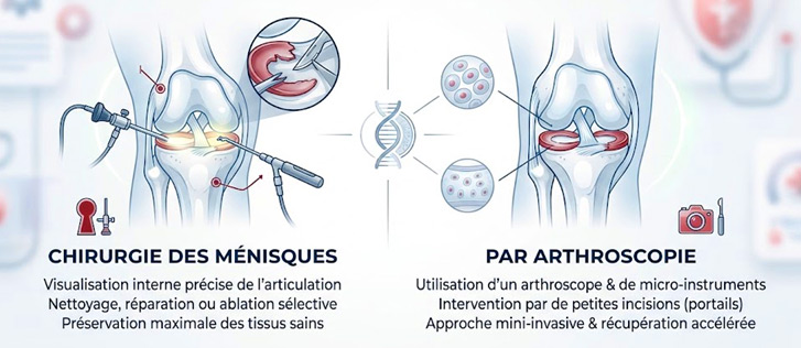 Chirurgie des Ménisques par Arthroscopie
