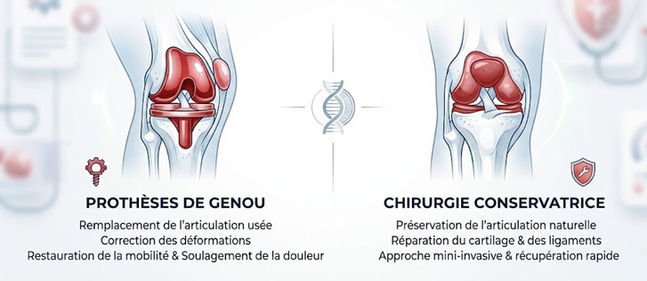 Prothèses de Genou & Chirurgie Conservatrice